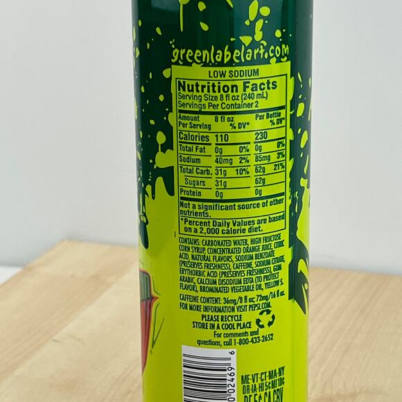 Mountain Dew Green Label Art Splish Splash 16oz Full Bottle - Picture 8 of 11